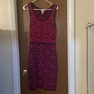 Pink and Black Dress